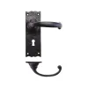 Zoo Hardware Traditional Lever on Lock Backplate - 6" - Black