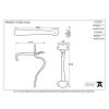Beeswax Slim Bean Thumblatch