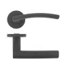 Zoo Hardware Amalfi lever on round rose - Oscuro Matt Black