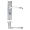 Zoo Hardware Amalfi lever on bathroom backplate - Satin Chrome