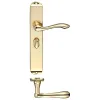 Zoo Hardware Arundel Lever Bathroom (57mm c/c) Furniture - Long Plate - Polished Brass