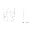 Round Euro Escutcheon - Flat Black