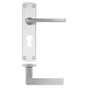 Zoo Hardware Leon lever on euro backplate - Satin Chrome