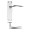 Zoo Hardware Toledo Lever on latch backplate - Satin Chrome