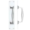 Zoo Hardware Pull Handle on Backplate - Polished Chrome