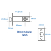 BL5001 SS ECP - Easicode Pro, Round Bar Lever Handle Keypad & Round Bar Inside Handle, Stainless Steel (SS) Finish