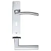 Zoo Hardware Amalfi lever on lock backplate - Polished Chrome