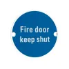 Zoo Hardware Fire Door Keep Shut - 76mm dia - White