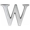 Heritage Brass Alphabet W Pin Fix 51mm (2") Satin Chrome Finish