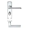 Zoo Hardware Leon lever on bathroom backplate - Polished Chrome