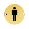 Zoo Hardware Sex Symbol - Male - 76mm dia - PVD Satin Brass