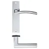 Zoo Hardware Amalfi lever on latch backplate - Polished Chrome