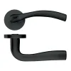 Zoo Hardware Siena lever on round rose - Oscuro Matt Black