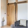 100kg Black Sliding Door Hardware Kit (2m Track)