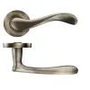 Zoo Hardware Asti lever on round rose - Florentine Bronze