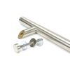 Satin Marine SS (316) 0.6m Offset T Bar Handle Bolt Fix 32mm Ø