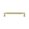 Heritage Brass Cabinet Pull Bauhaus Round Design 101mm CTC Polished Brass Finish