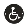 Zoo Hardware Sex Symbol - Disabled - 76mm dia - Black