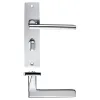 Zoo Hardware Venice lever on bathroom backplate - Polished Chrome