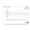 Black 18" Penny End T Hinge (pair)
