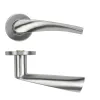 Zoo Hardware Twist Lever on Round Rose 53mm x 6mm Push-on Rose - BS EN 1906 Grade 3 - Grade 201 - Satin Stainless