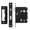 Zoo Hardware 3 Lever Sash Lock 3" - smaller case - Powder Coat Black