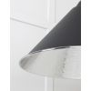 Hammered Nickel Hockley Pendant in Elan Black