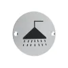 Zoo Hardware Signage - Shower - Satin Aluminium