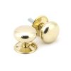 Polished Brass 57mm Mushroom Mortice/Rim Knob Set