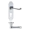 Zoo Hardware Project Oxford lever on euro backplate - 168mm x 42mm - Polished Chrome