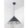 Hammered Nickel Hockley Pendant in Soot