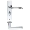 Zoo Hardware Amalfi lever on bathroom backplate - Polished Chrome