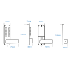 Borg BL4401 MG Pro ECP - Easicode Pro, Marine Grade Lever Keypad, Inside Lever Handle, Optional Holdback, MG Pro (Black) Finish