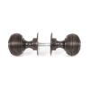 Aged Bronze Heavy Beehive Mortice/Rim Knob Set