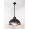 Smooth Copper Harborne Pendant in Elan Black