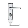 Zoo Hardware Project Victorian flat lever on bathroom backplate - 150 x 40mm - Polished Chrome