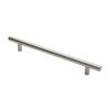 30mm Straight T Pull Handle 450mm Centres - Satin Stainless Steel