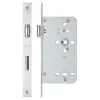 Zoo Hardware Roller din bathroom - 78mm c/c - backset 60mm - Satin Stainless