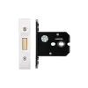 Zoo Hardware Flat Dead lock - 76mm C/W PVD Forend and Strike - Satin Stainless