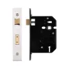 Zoo Hardware 3 Lever Replacement Sash Lock - 76mm c/w PVD Forend and Strike - Satin Stainless