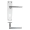 Zoo Hardware Leon lever on lock backplate - Satin Chrome