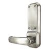Borg BL7701 SS ECP - Heavy Duty, High Traffic - Easicode Pro Flat Bar Lever Handle Keypad With Sfic Key Override & Flat Bar Inside Handle, Stainless Steel (SS) Finish