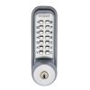 Eclipse 70263 - ED20 Key Override Push Button Digital Lock - Satin Chrome