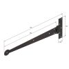 Penny End Hinge (15") - Forged Steel