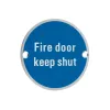 Zoo Hardware Signage - Fire Door Keep Shut - Satin Aluminium