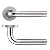 Zoo Hardware 19mm Radius Dual Finish Lever - Push On Rose - 52mm Dia - Grade 201 - Stainless Steel