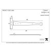 Beeswax 12" Penny End T Hinge (pair)