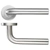 Zoo Hardware 19mm Radius Lever - Push On Rose - 52mm Dia - Grade 201 - Satin Stainless