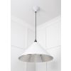 Hammered Nickel Hockley Pendant in Flock