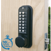 Borg BL2621 MG Pro ECP - Easicode Pro, Marine Grade Hex Knob - Back To Back Keypads, 60mm Tubular Latch, MG Pro (Black) Finish